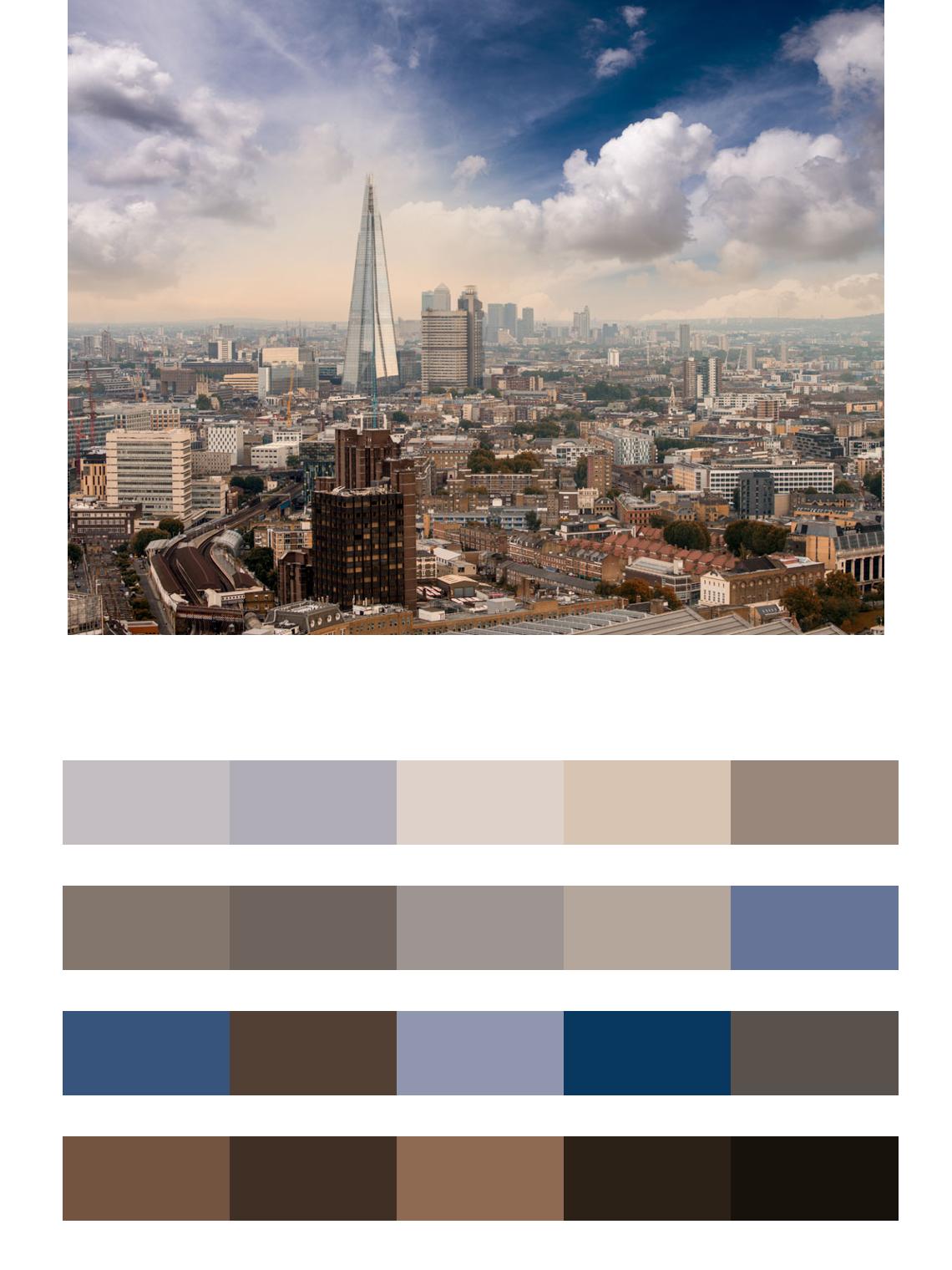 Высотки Лондона цвета